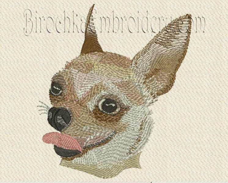 Machine Embroidery Design Chihuahua Dog