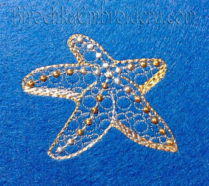 Machine Embroidery Design Starfish