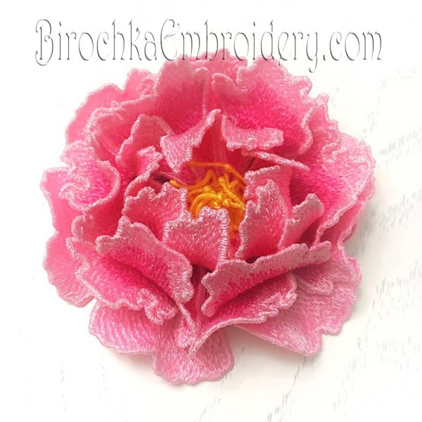 Free Standing Lace Peony flower machine embroidery design