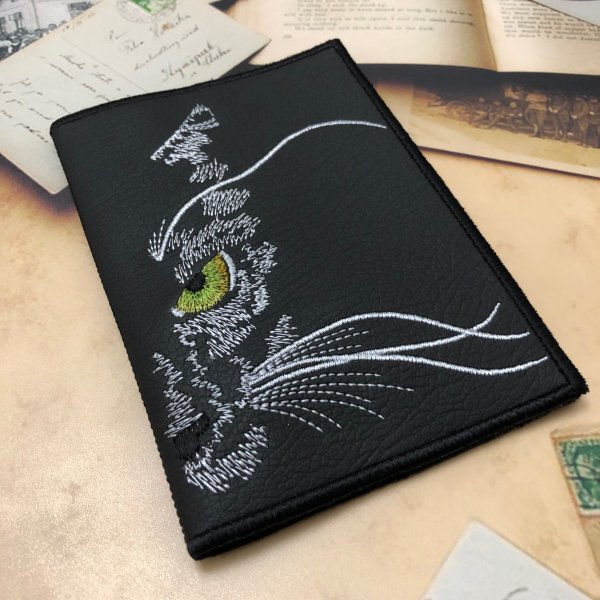 Brutal passport cover machine embroidery design