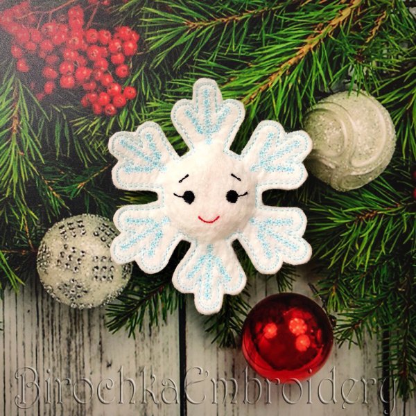 Machine Embroidery Design Snowflake Christmas Tree Toy Pattern