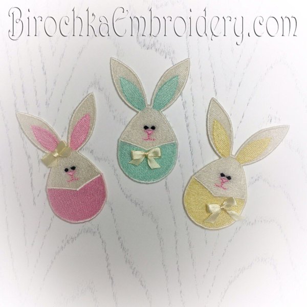 Machine Embroidery Design FSL Easter Bunny – Egg