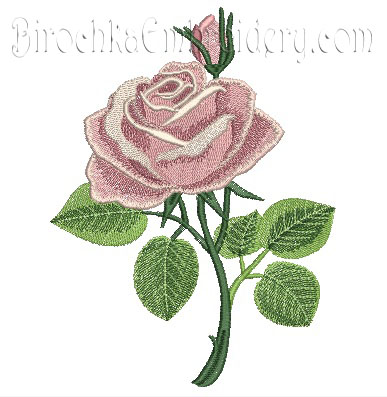 Machine Embroidery Design Rose