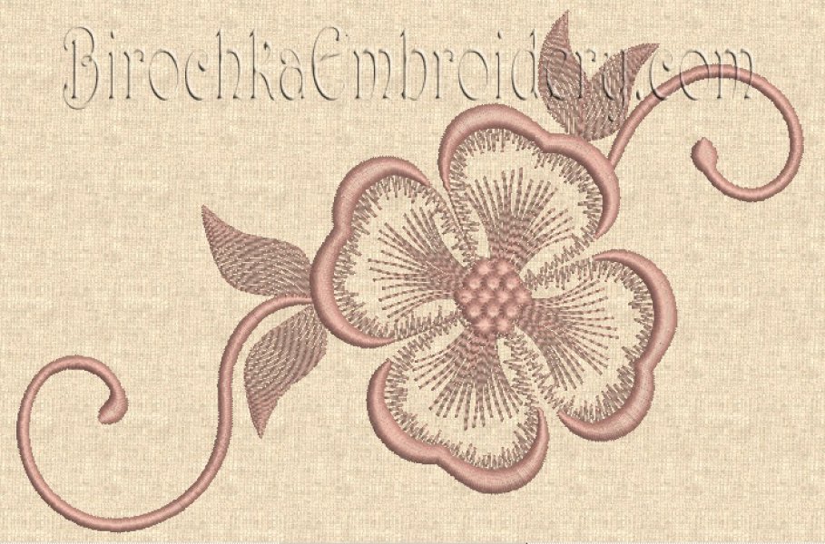 Machine Embroidery Set of Designs Flower Patterns