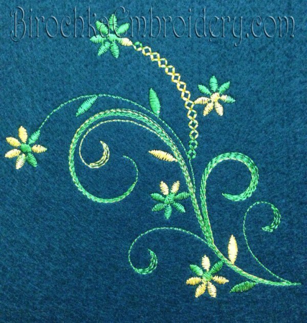Machine embroidery designs Floral pattern