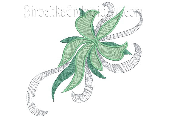 Machine Embroidery Design Floral Applique and Embroidery Pattern