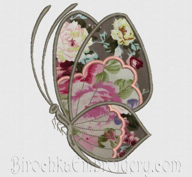 Applique Butterfly Machine Embroidery Design