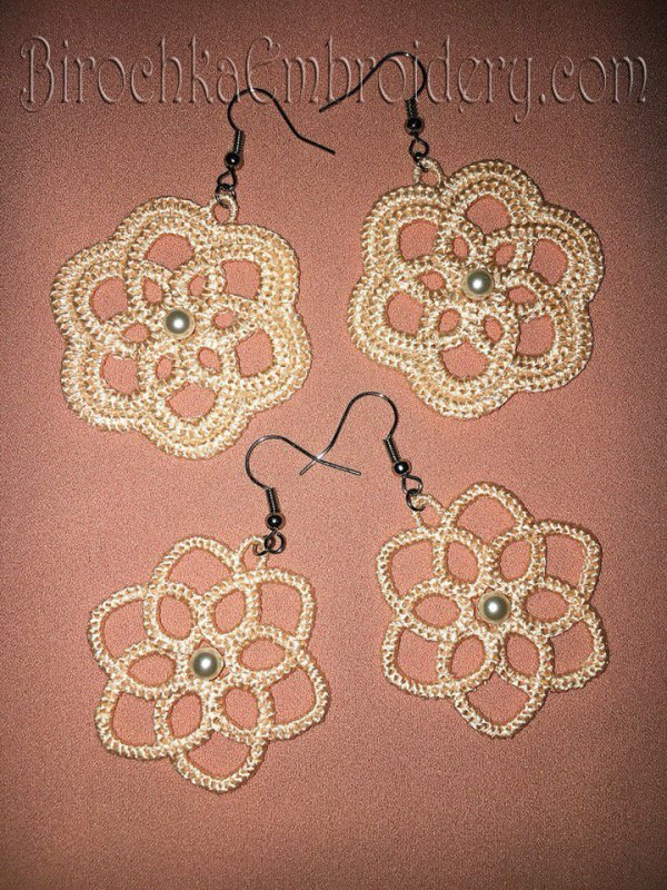 Reviews Free Standling Lace Earrings Tatting