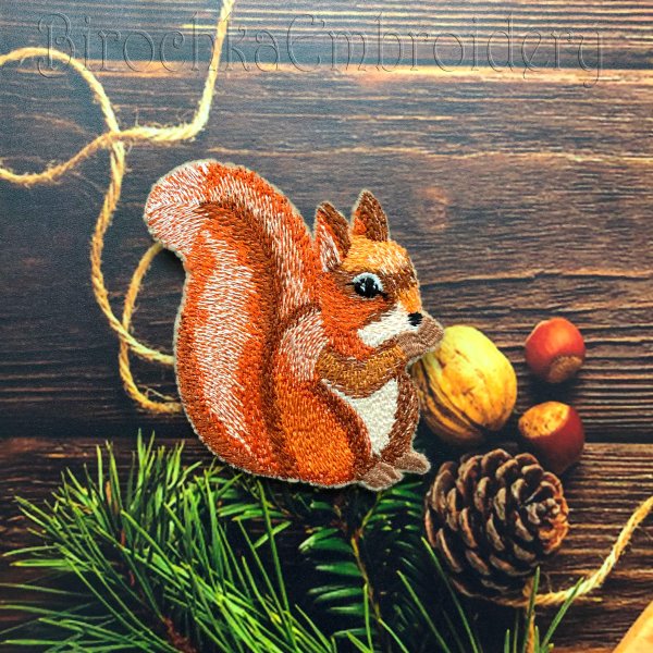Squirrel machine embroidery design
