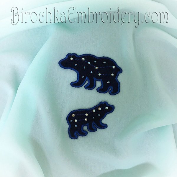 Free Standling Lace Constellation the Great and Lesser Bear machine embroidery design