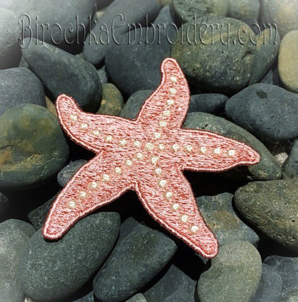 Free Standling Lace Starfish Embroidery Pattern