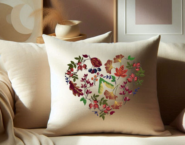 Machine embroidery design "Heart of Autumn"